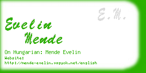 evelin mende business card